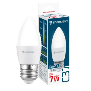 Лампа светодиодная ENERLIGHT С37 7Вт 4100K E27