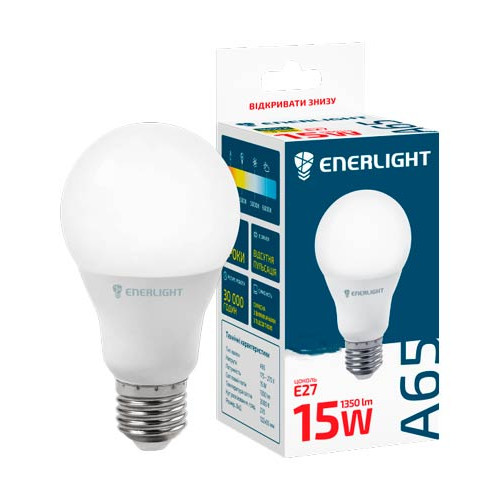 Лампа светодиодная ENERLIGHT A65 15Вт 4100K E27