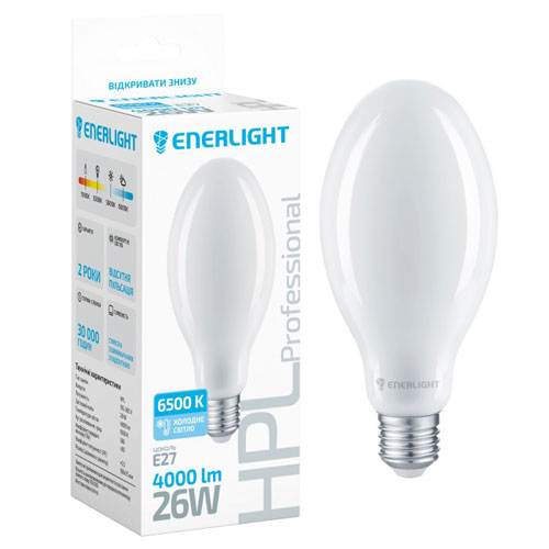 Лампа світлодіодна ENERLIGHT HPL 26Вт 6500K E27