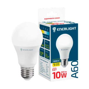 Лампа светодиодная ENERLIGHT A60 10Вт 3000K E27