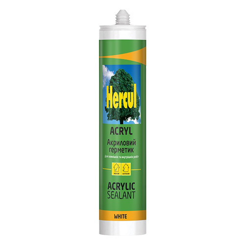 Герметик акриловый универсальный HERCUL ACRYL 280 мл белый
