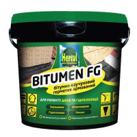 Герметик бітумно-каучуковий армований фіброволокном HERCUL BITUMEN FG 5 кг чорний