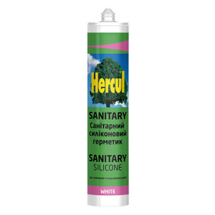 Герметик санитарный силиконовый HERCUL SANITARY 280 мл прозрачный