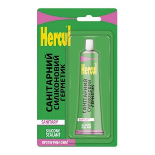 Герметик санитарный силиконовый HERCUL SANITARY 50 мл белый