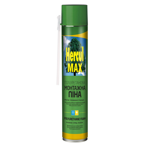 Пена монтажная всесезонная многоцелевая HERCUL MAX 850 мл