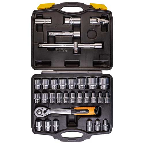 Набор насадок торцевых 1/2" 32шт CrV50BV30 MASTERTOOL PROFI