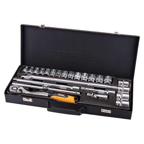 Набор насадок торцевых 1/2" 24шт CrV50BV30 MASTERTOOL PROFI