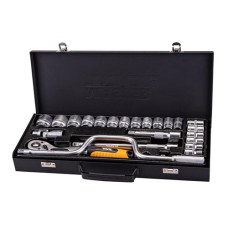 Набір торцевих насадок 1/2" 24шт гнутий вороток MASTERTOOL PROFI