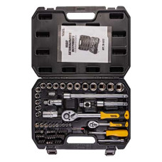 Набір насадок торцевих та біти 1/4" 1/2" 72шт CrV MASTERTOOL