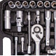 Набір торцевих насадок і біти 1/4" 1/2" 94шт CrV MASTERTOOL