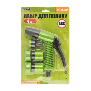 Набір для поливу пістолет-розпилювач 2 конектори ¾" адаптер ½" MASTERTOOL DEW LINE – 92-9340