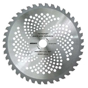 Диск для тримера Ø255×25.4мм 40Т із твердосплавними напайками GRANITE STRONG –19-25-040