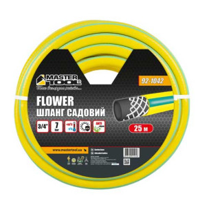 Шланг для полива ¾" армированный 25м трехслойный MASTERTOOL FLOWER – 92-1042