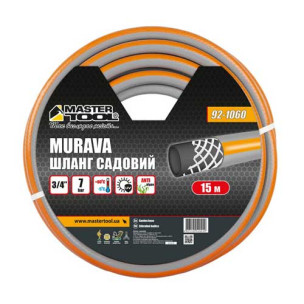 Шланг для поливу ¾" армований 15м тришаровий MASTERTOOL MURAVA – 92-1060