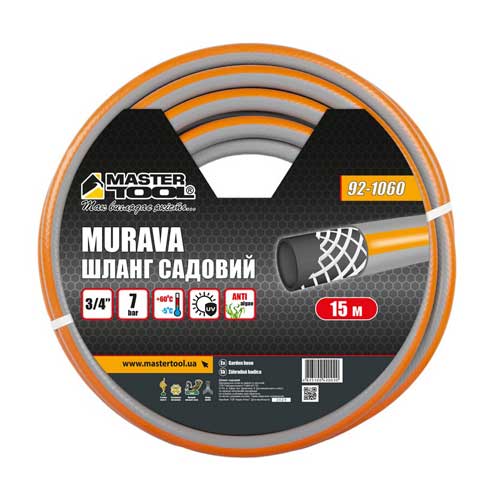 Шланг для поливу ¾" армований 15м тришаровий MASTERTOOL MURAVA – 92-1060