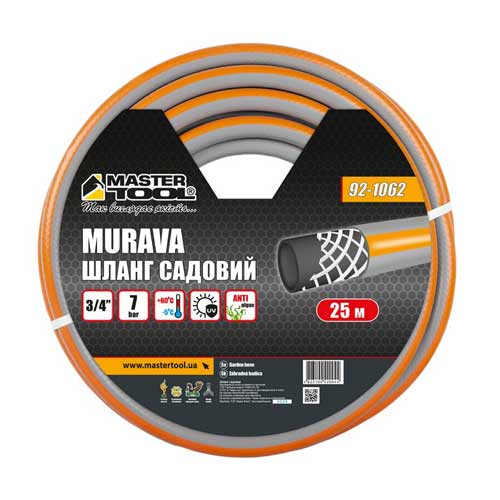 Шланг для полива армированный 25м с комплектом подключения MASTERTOOL MURAVA – 92-1062SET