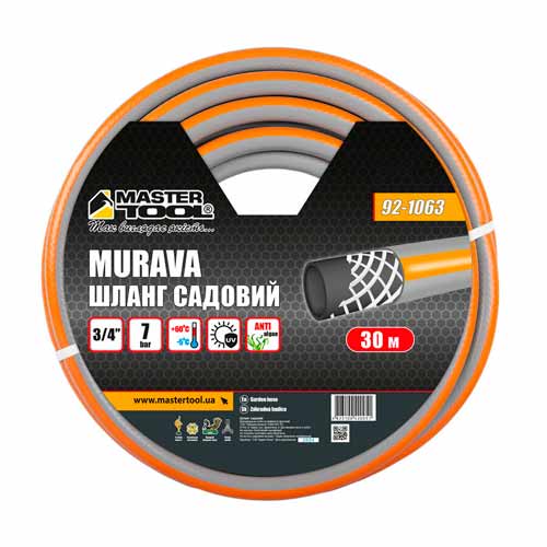 Шланг для поливу ¾" армований 30м тришаровий MASTERTOOL MURAVA – 92-1063