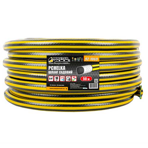 Шланг для поливу ¾" армований 50м тришаровий MASTERTOOL PCHELKA – 92-1069