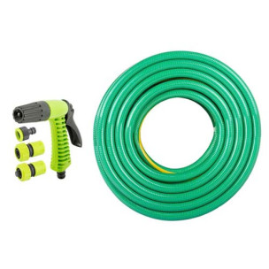 Шланг для полива ¾" армированный 20м с комплектом подключения MASTERTOOL TROPIC – 92-1077SET