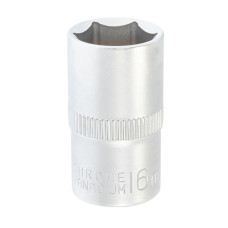 Головка торцева 16мм 6-гранна 1/2" коротка CrV MASTERTOOL – 78-0016