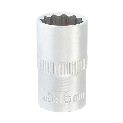 Головка торцева 16мм 12-гранна 1/2" CrV MASTERTOOL – 78-0616