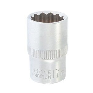 Головка торцевая 17мм 12-гранная 1/2" CrV MASTERTOOL – 78-0617