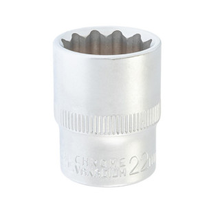 Головка торцевая 22мм 12-гранная 1/2" CrV MASTERTOOL – 78-0622