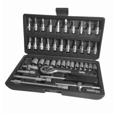 Набір торцевих насадок 1/4" 46шт MASTERTOOL