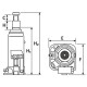 Домкрат гідравлічний пляшковий 2т SIGMA – 6101021