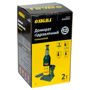 Домкрат гідравлічний пляшковий 2т SIGMA – 6101021