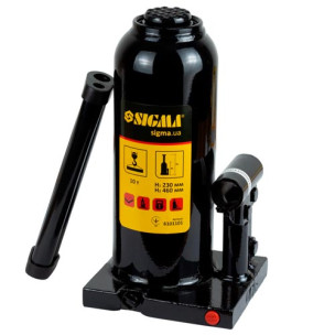 Домкрат гидравлический бутылочный 10т SIGMA – 6101101
