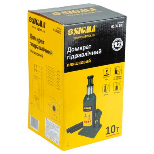 Домкрат гидравлический бутылочный 10т SIGMA – 6101101