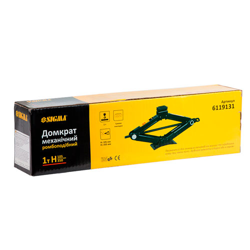 Домкрат механический ромбовидный 1т SIGMA – 6119131