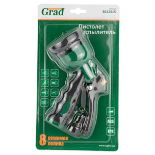 Пістолет-розпилювач 8-ми режимний підключення ½" GRAD – 5012415