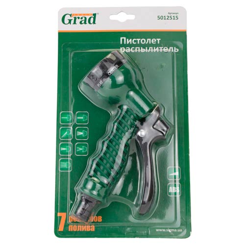 Пістолет-розпилювач 7-ми режимний підключення ½" GRAD – 5012515