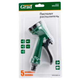 Пистолет-распылитель 5-ти режимный подключение ½" GRAD – 5012555