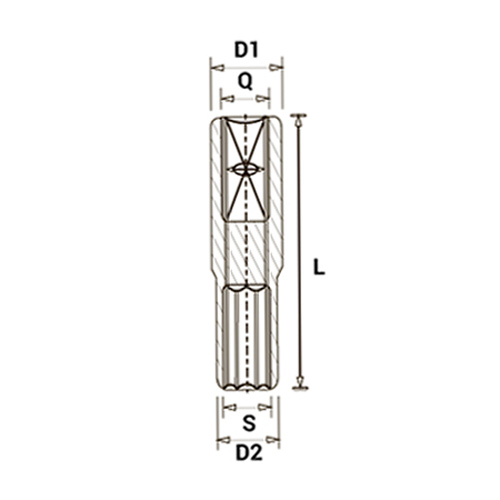 Головка торцевая 8мм 6-гранная 1/4" длинная CrV ULTRA – 6062082 