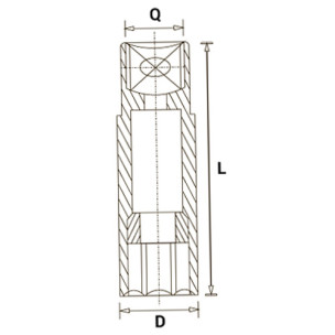 Головка торцева свічкова 21м 6-гранна 1/2" довга CrV ULTRA – 6085212