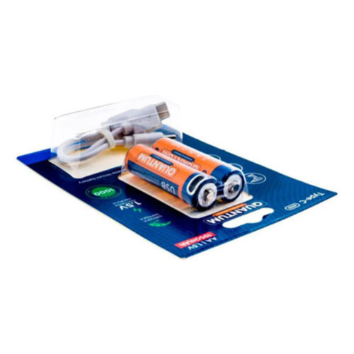 Комплект акумуляторів Quantum USB Li-ion AA 1950 mAh кабель Type-C