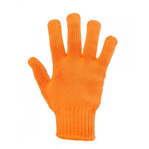 Робочі рукавички Корона оранжеві з малюнком ПВХ