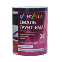 Грунт-емаль 3 в 1 антикорозійний білий 0,8 кг Fantazia