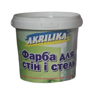 Водоемульсійна фарба для стін та стель 1,4 кг Akrilika