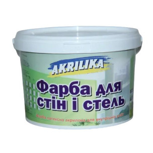 Водоемульсійна фарба для стін та стель 4,2 кг Akrilika