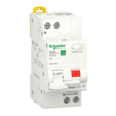 Вимикач диференціального струму 6A Schneider RESI9 1P+N 30мA C тип А