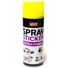 Аерозольна фарба-плівка Belife 400 ml жовта матова