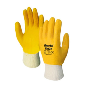 Робочі рукавички KN2 Plus жовтий нітрил