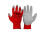 Рабочие перчатки Mastertool бесшовные красно-серый нитрил