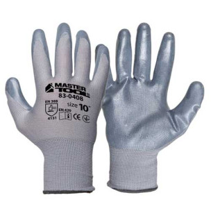 Рабочие перчатки серые Mastertool бесшовные серый нитрил