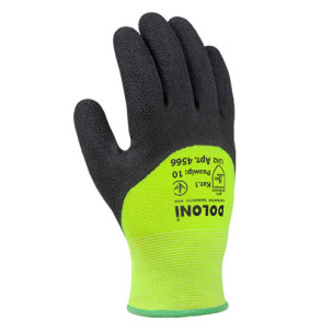 Рабочие перчатки DOLONI 4566 трикотажные утепленные с латексным покрытием