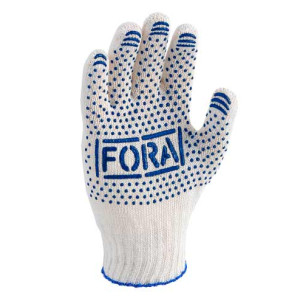 Робочі рукавички DOLONI 15000 Fora білі з малюнком ПВХ